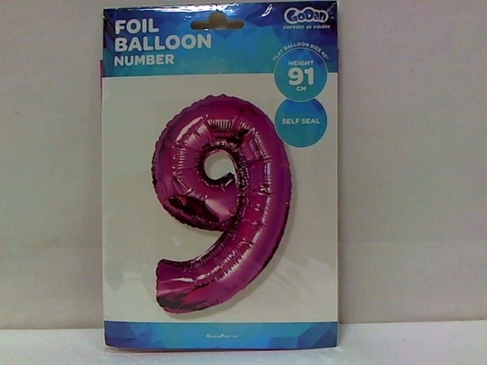 Fóliový balón číslice 9 růžový 92 cm