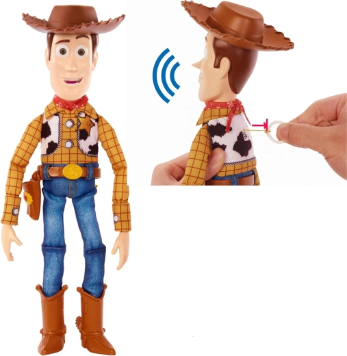 Mattel Disney Toy Story interaktivní měkká figurka Woody 31 cm (anglická verze) - 1 kus