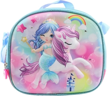 Taška přes rameno s jednorožcem a mořskou pannou se svítícím efektem