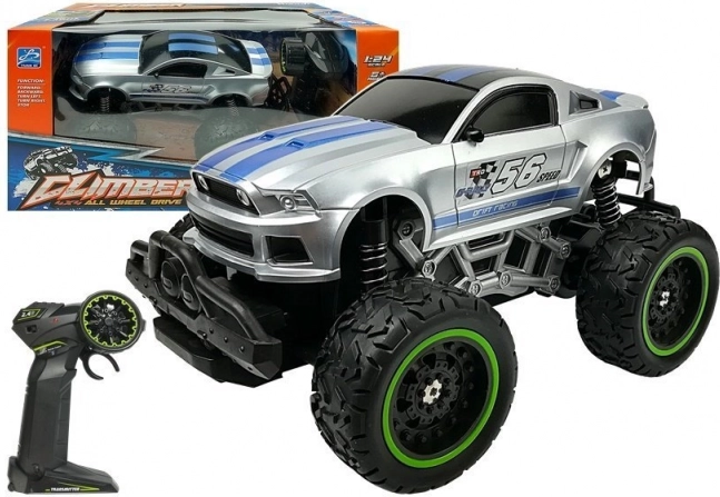 RC terénní auto s vysokými koly 1:24 – Stříbrná