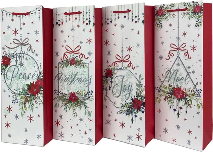 Vánoční dárková taška na víno