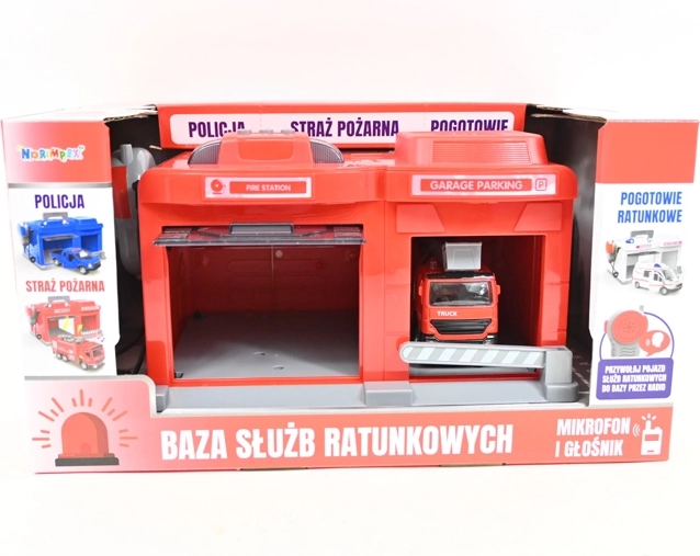 Hasičská základna s autem a vysílačkou Norimpex