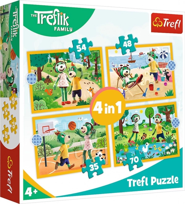 Dětské puzzle Treflíci na dovolené 4v1