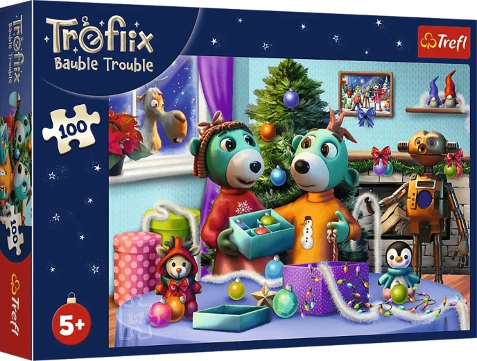 Puzzle Rodina Trefliků: Vánoční scéna 100 dílků