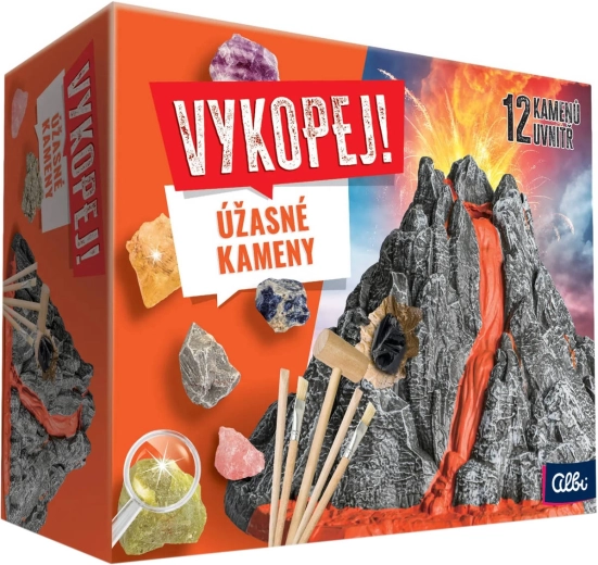 ALBI Vykopej! Úžasné kameny – malý mineralog
