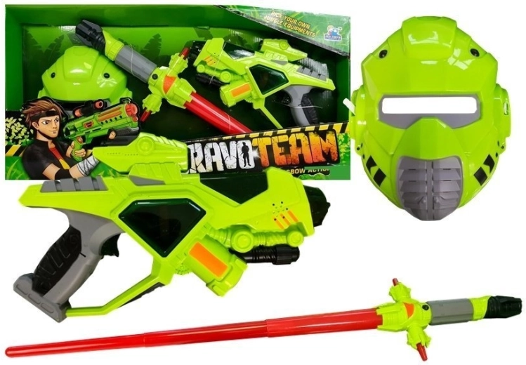 Kosmická zbraň se světelným mečem a maskou – zelená sada