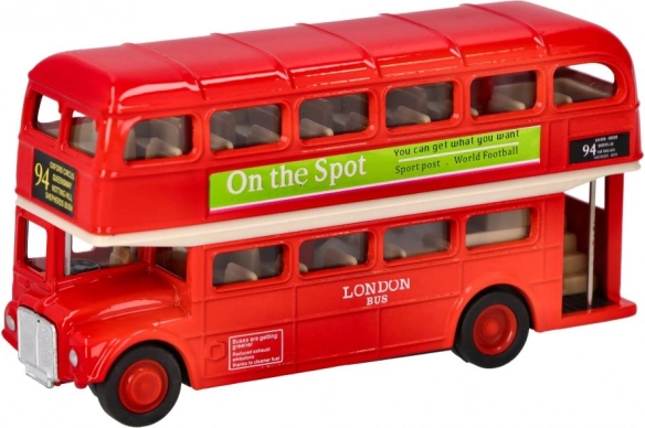 Kovový model londýnského doubledeckeru Goki