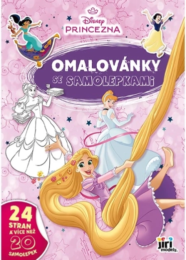 Omalovánky A4 se samolepkami Disney Princezny