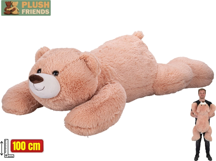 Plyšový medvěd Plush Friends 100 cm ležící
