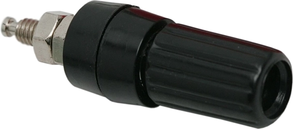 Panelová banánková zásuvka 4 mm černá