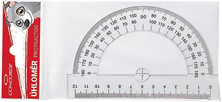Úhloměr CONCORDE 12 cm transparentní 180°