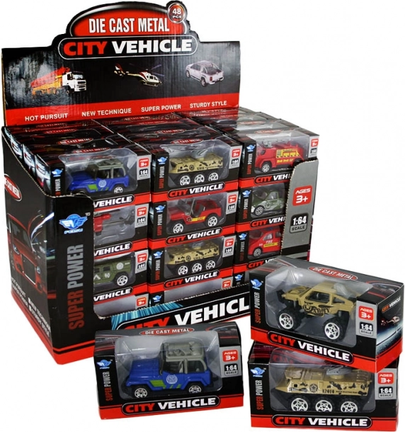 Kovový model auta nebo letadla 1:64