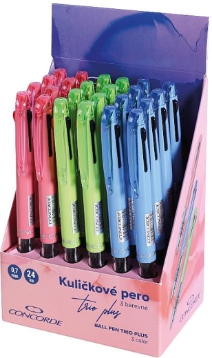 Kuličkové pero CONCORDE Trio Plus, tříbarevné