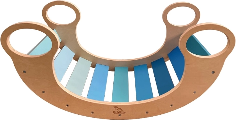 2Kids Toys Montessori modrá houpačka