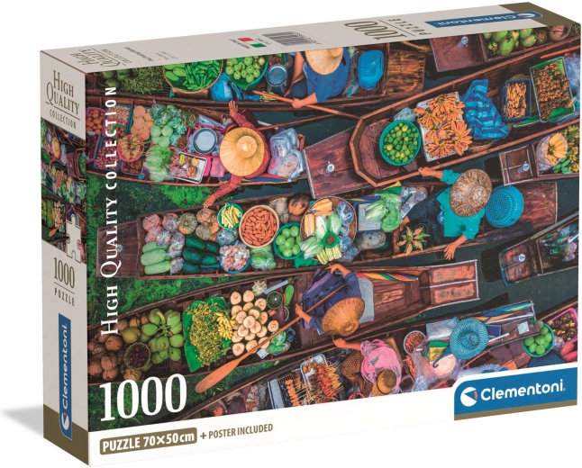Clementoni puzzle 1000 dílků – Thajský plovoucí trh