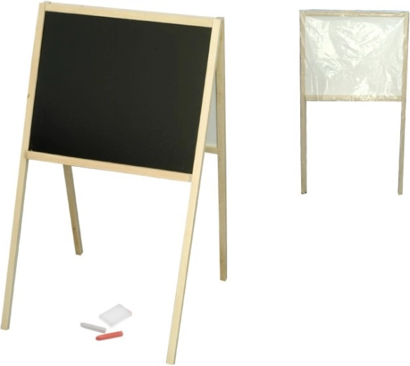 Dětská oboustranná dřevěná tabule Áčko 82 × 47,5 × 50 cm