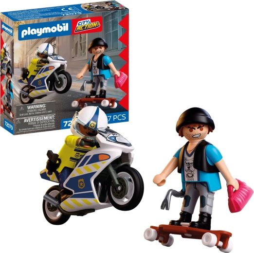 Playmobil City Action policejní honička na motorce – sada figurek a doplňků