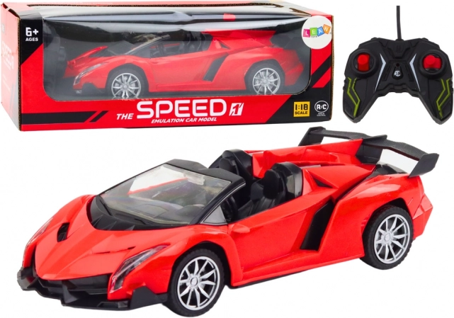 Červené sportovní zábavní auto RC 1:18