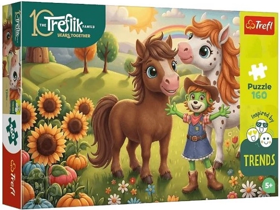 Trefl puzzle 160 dílků koník (rodina Treflíků)