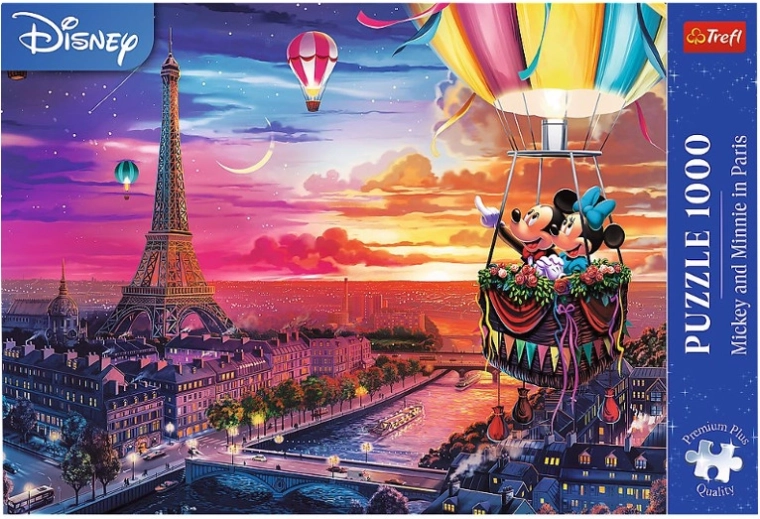 Puzzle 1000 Premium Plus – MICKEY A MINNIE V PAŘÍŽI