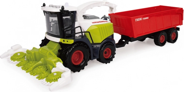 FARM SERVICE kombajn s valníkem se světly a zvuky