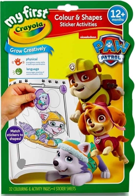 Crayola barevné tvary a barvy PAW PATROL – aktivní omalovánka