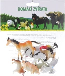 Domácí zvířátka – sada 10 plastových figurek v sáčku