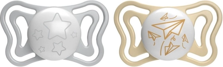 Chicco Physio Light noční silikonový dudlík 6–16 měsíců, 2 ks