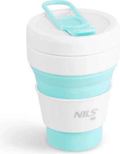 Skládací silikonový hrnek NILS Camp 355 ml mátový