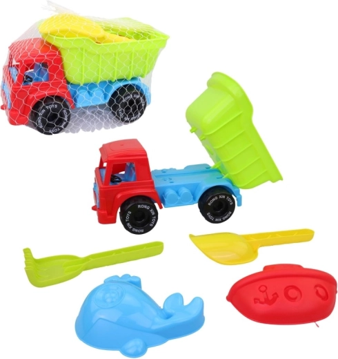 Plastová souprava na písek s náklaďákem, 5dílná