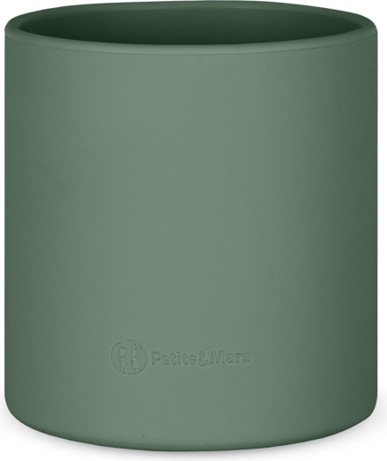 Silikonový hrnek pro děti PETITE&MARS Take&Match Misty Green 6m+