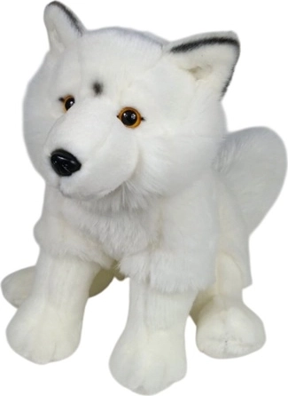 Plyšový bílý vlk 26 cm