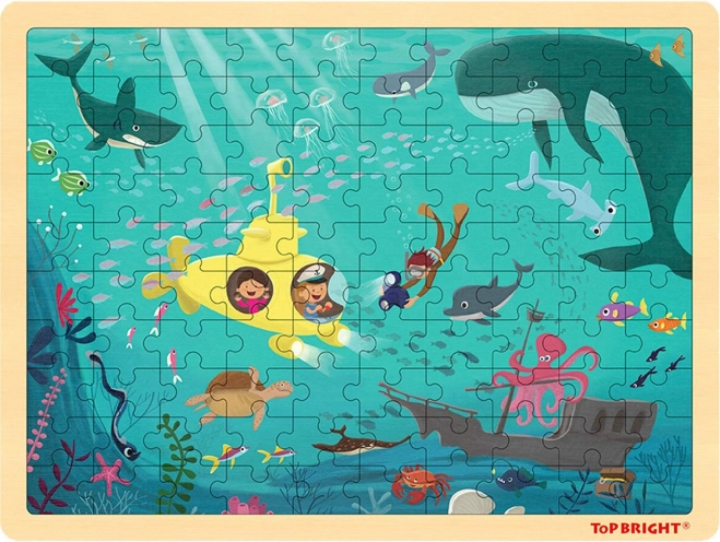TOP BRIGHT Dřevěné puzzle Mořský svět