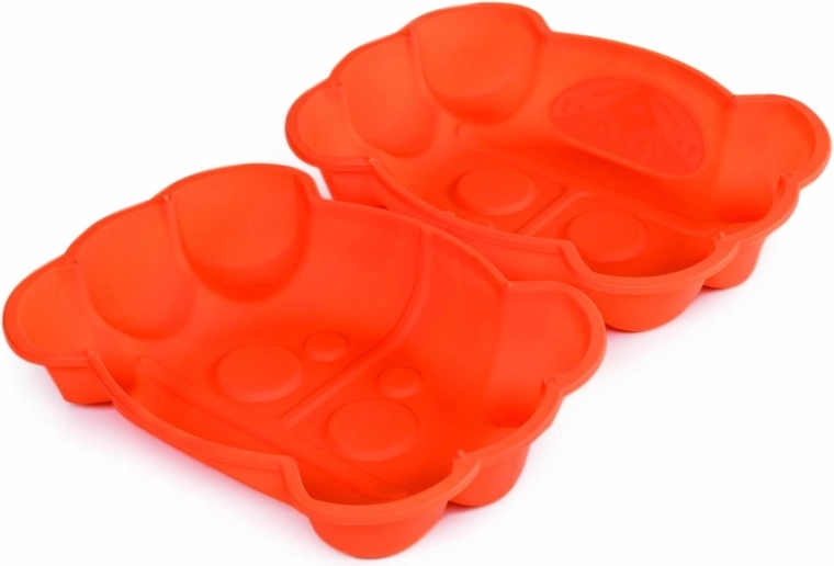 Oranžové pískoviště Krab s víkem