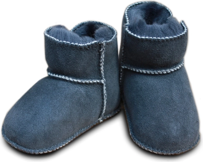 Eisbärchen kožešinové capáčky na suchý zip antracit 22/23 - 1 kus
