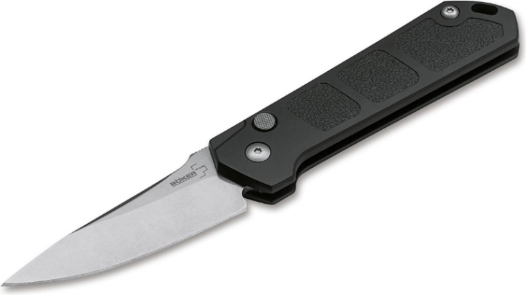 Böker Plus Kihon auto nůž stonewash 8 cm
