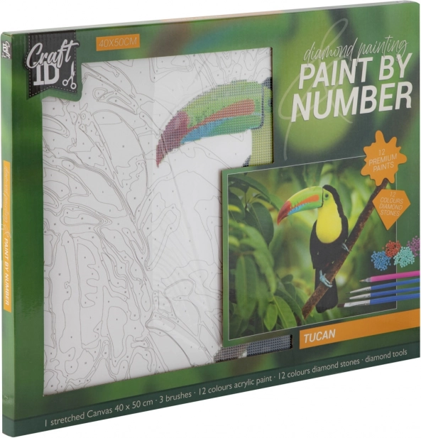 Diamantové malování Tukan 40x50 cm