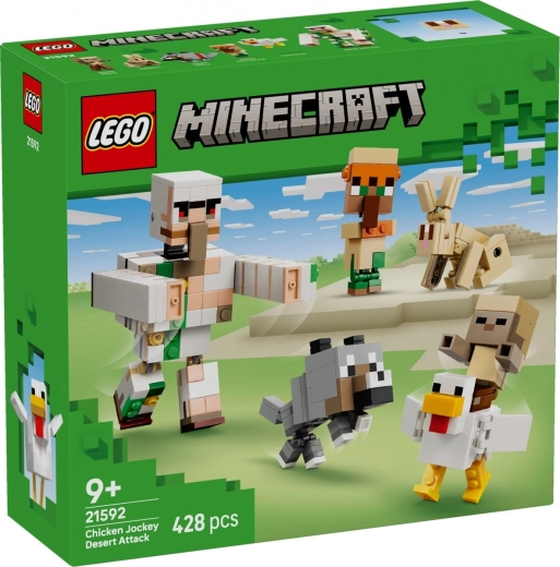 LEGO Minecraft útok kuřecího jezdce na poušti