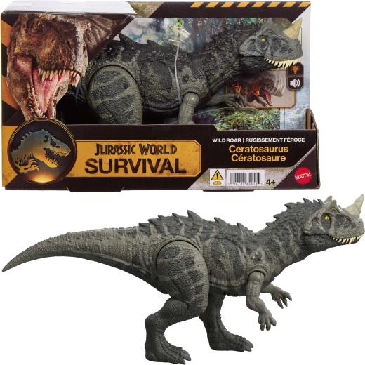 Interaktivní figurka dinosaura JURASSIC WORLD Survival Ceratosaurus 30 cm