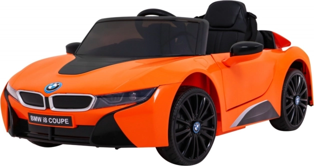 Dětské elektrické autíčko BMW i8 Coupe s dálkovým ovládáním – oranžové
