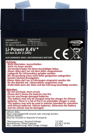 Náhradní Li-Ion baterie JAMARA Li-Power 8.4