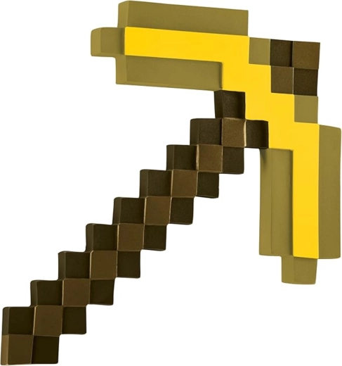 Minecraft zlatý krumpáč ke kostýmu, 41 cm