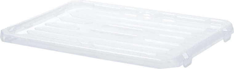 Plastové víko k úložnému boxu Cargobox 400 × 300 × 30 mm, transparentní