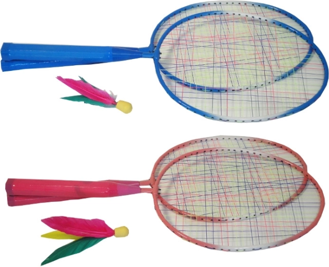 Dětský badmintonový set s pírkovým míčkem
