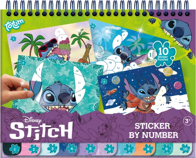 Blok pro děti s aktivitami Stitch - nalepování a malování