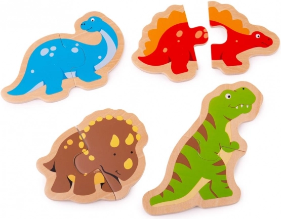 Dřevěné puzzle dinosauři pro děti