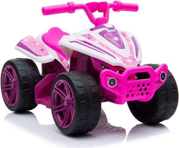 Dětský elektrický čtyřkolka růžovo‑bílá TR1805