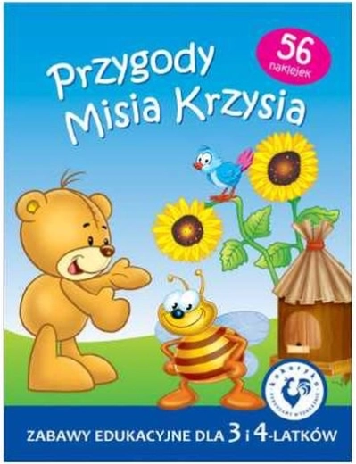 Przygody Misia Krzysia – knížka se samolepkami (edukační zábavy)