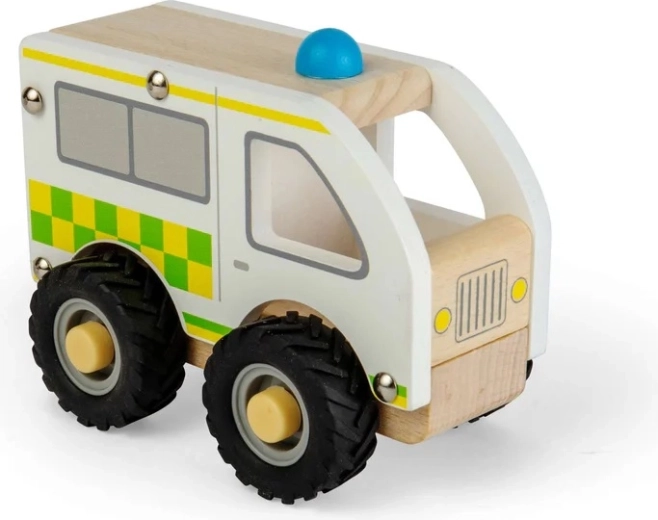 Bigjigs Toys dřevěná mini sanitka