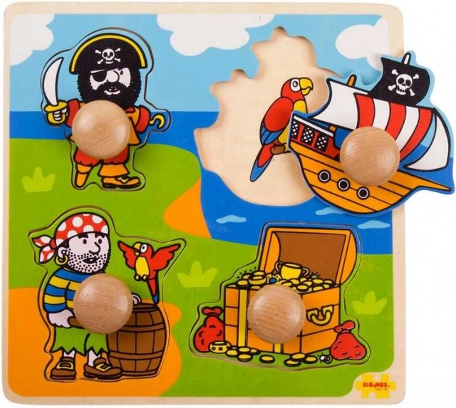 Vkládací puzzle Piráti od Bigjigs Toys